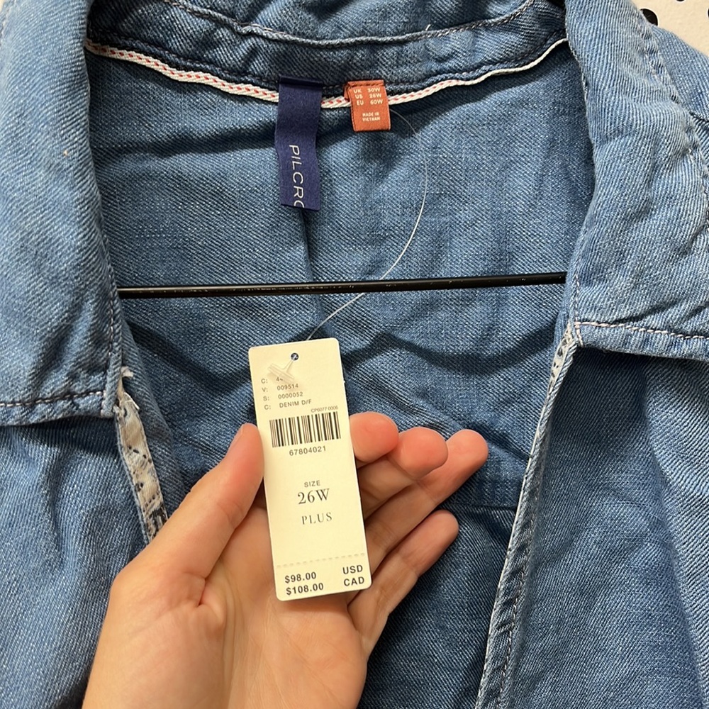 Anthropologie Blue Ruched Crop Top - Picture 7 of 8